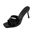 thumbnail image 2 of Jamicy Kitten Heels for Women Strappy Heeled Sandals Open Toe Slip On Stiletto Heels Flip Flops Fashionable Kitten Heel Slippers Shoes, 2 of 9