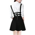 thumbnail image 6 of INSPIRE CHIC Women's Skirts Pleated Overall Gothic Elastic High Waist A-Line Kawaii Suspender Skirt S Black, 6 of 8