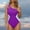Purple, variant on LEBONYARD Women's One-Piece Sleeveless Swimsuit:Perfect for Pool Time,Women Color Block Backless Strap Bikini Swimsuit Blue M