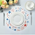 thumbnail image 3 of SKYSONIC Independence Day Round Placemats for Dining Table Non-Slip Heat-Resistant Polyester Table Mats Set of 6 Washable Table Mats for Kitchen Dining Table Decoration (1000), 3 of 5