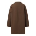 thumbnail image 5 of Vedolay Women's Winter Warm Coats Business Winter Work Lady Solid Button Coat Fall Coat Brown,S, 5 of 5