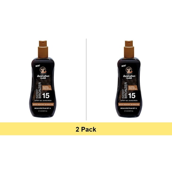 Australian Gold Spray Gel Bronzer SPF 15, 8 fl. oz - 2 Pack