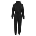 thumbnail image 5 of qolati Women 2 Piece Outfits Half Zip Oversized Crop Sweatshirt Jogger Pants Tracksuit Casual Long Sleeve Matching Set Y2K Sweatsuit, 5 of 6