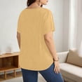 thumbnail image 3 of StSilkitty Summer Casual T-Shirts for Womens Plus Size Short Sleeve V Neck Shirts Solid Color Lightweight Soft Tops, 3 of 6