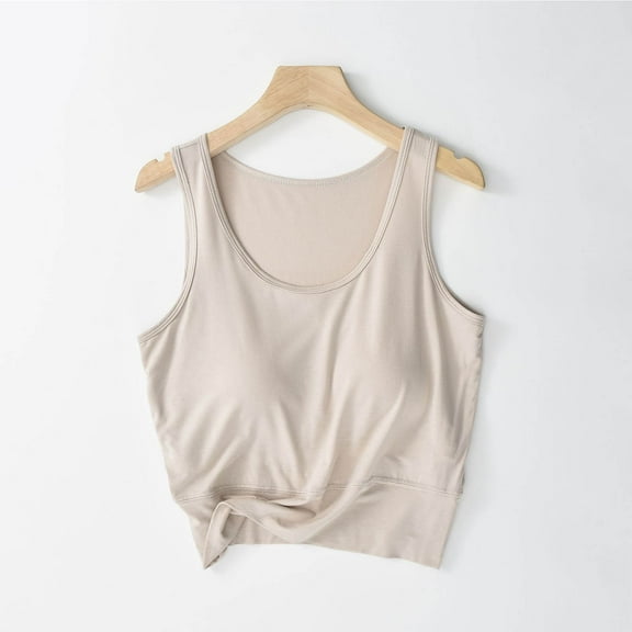 Xixinqiwan No Boundaries Women Tops Clearance,Women’s Ribbed Crop Tank Top Sexy Racerback Crop Top Classic Basic Double Layer Cute Cami Tank