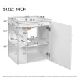 thumbnail image 2 of Harper & Bright Designs 20" Wall-mounted Vanity with Sink, Floating Bathroom Sink Storage Cabinet with Left Storage Shelf and Soft-Closing Door for Small Bathroom, White, 2 of 16