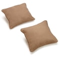 thumbnail image 4 of 18-inch Double-corded Solid Microsuede Square Throw Pillows with Inserts (Set of 2) - Java, 4 of 4
