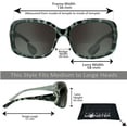 thumbnail image 2 of Sunglass Monster Women Bifocal Reading Sunglasses Oversized Cheetah Pattern Black, 2 of 6