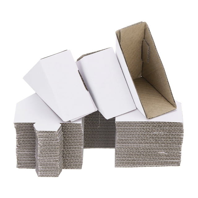 Uxcell Adjustable Cardboard Corner Protector, Cardboard Edges Protector 6x6x2.2cm for Packing, Shipping Pack of 40 White