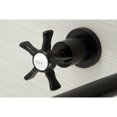 thumbnail image 3 of Kingston Brass KS8040NX Hamilton Two-Handle 3-Hole Wall Mount Roman Tub Faucet in Matte Black, 3 of 6