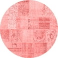 thumbnail image 1 of Ahgly Company Indoor Round Patchwork Red Transitional Area Rugs, 3' Round, 1 of 4