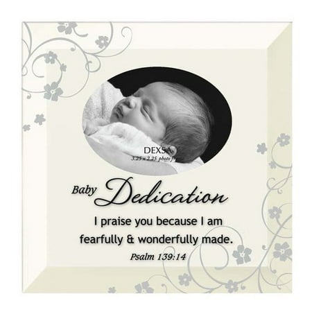 Baby Frame - Dexsa Simple Expressions ''Baby Dedication'' Beveled Glass Picture Frame