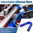 thumbnail image 2 of 16mm 0.63" 135 Degree Elbow Silicone Reducer Hose Pipe Bend Turbo Water Intercooler Blue, 2 of 6