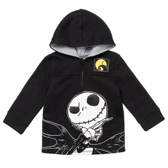 Sudadera con Capucha para Niños Pequeños Disney Jack Skellington de Forro Polar 3T Negra