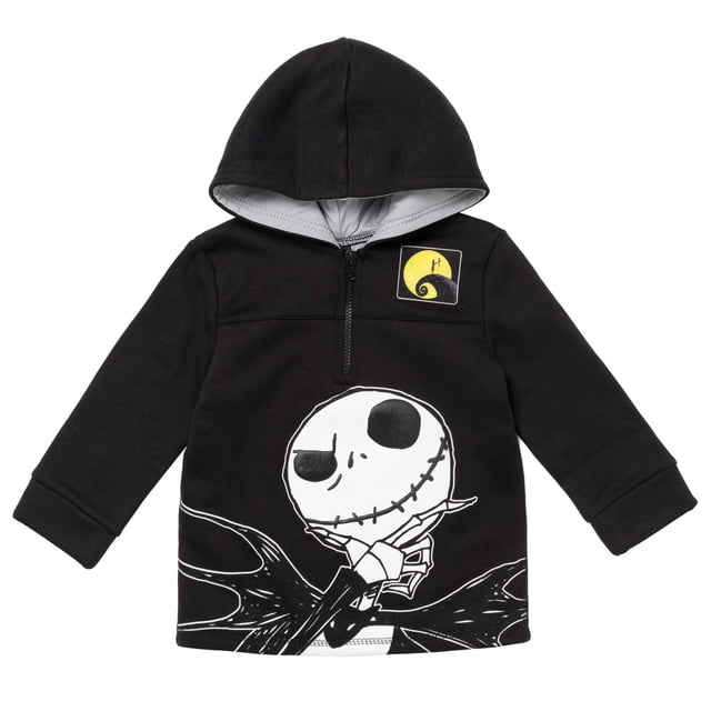 Sudadera con Capucha para Niños Pequeños Disney Jack Skellington de Forro Polar 3T Negra