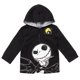 thumbnail image 1 of Sudadera con Capucha para Niños Pequeños Disney Jack Skellington de Forro Polar 3T Negra, 1 of 7