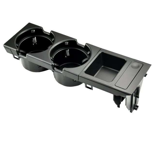 51168217953 New Double Hole Car Styling Front Center Console Storage Box Coin + Cup Holder For BMW E46 Series 1999-2006