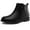Black PU, variant on HARVEST LAND Women Chelsea Boots Zip up Short Ankle Flat Booties for Female Fall Winter