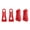 Red, variant on 4Pc Car Door Car Door Lock Sound Deadener Buffer Quiet Soundproofing Seal Seal Buffer