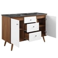 thumbnail image 2 of Modway Transmit 48" Double Sink Bathroom Vanity in Walnut Black, 2 of 9
