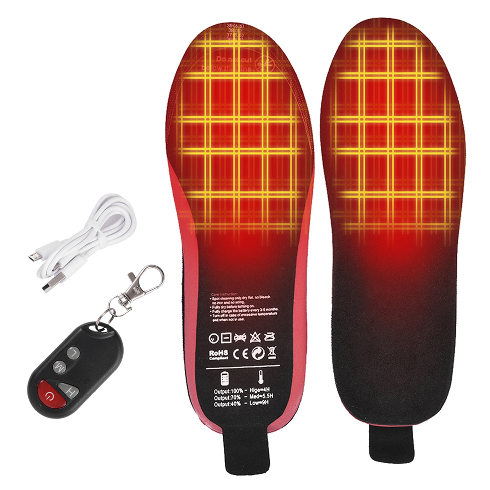 Details about   Cuttable Electric Heating Insole Feet Warmer Rechargeable Remote Relieve Fatigue 