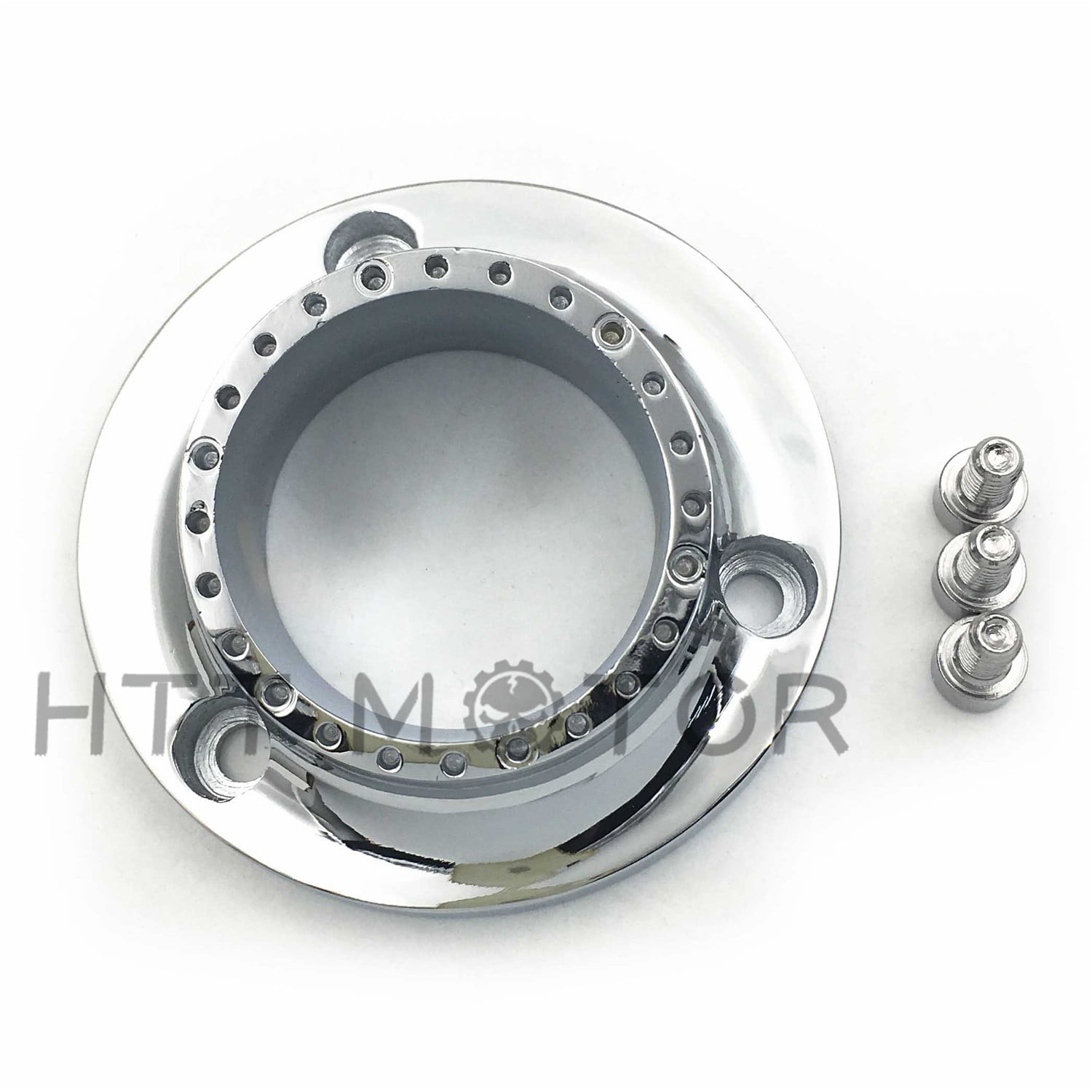 HTTMOTOR Chrome Exhaust Tip Muffler Power Outlet For Yamaha Bruin 350