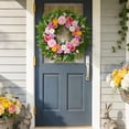 thumbnail image 5 of Yastouay 24 Inch Spring Wreath for Front Door, Summer Wreath With Artificial Hydrangeas and Peony for Farmhouse Decor, 5 of 9