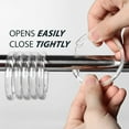 thumbnail image 6 of DecorRack Shower Curtain Hooks, Clear Plastic Shower Curtain Rings (12 Pc), 6 of 9