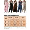 thumbnail image 2 of Frontwalk Women Jumpsuits With Pockets Overalls Sleeveless Romper Travel Boyfriend One Piece Pants Solid Color Trousers Blue M, 2 of 4