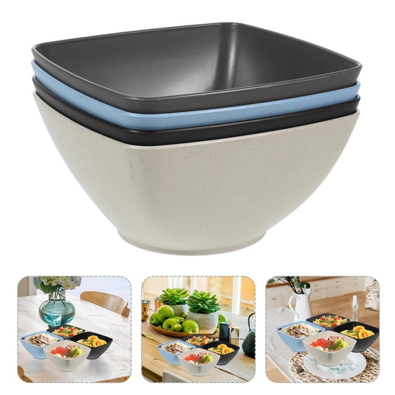 GAXIRE Bowls Kitchen Soup Bowl Ramen Bowl Black 4Pcs