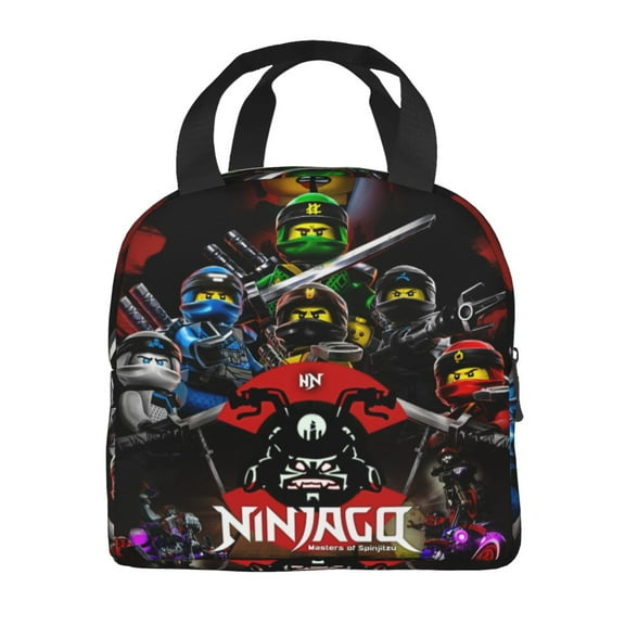 Lunch Bags For School Work Trips, Ninjago Cartoon Reusable Insulated Lunch Bag, Leakproof Tote Bag For Picnic, Beach, Leakproof Cooler Bag 8*5*8.5inch