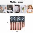 thumbnail image 5 of American Flag Cloth Napkins, Retro Blue Star Red Striped USA Flag Washable and Reusable Dinner Napkins Set of 2, Table Napkin for Kitchen Party Birthday Wedding Hotel Housewarming 20"x20", 5 of 9