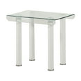 thumbnail image 2 of Table de bout Gordie d'ACME, blanc et verre transparent, 2 of 2