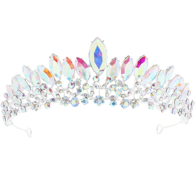 GOOHOCHY Tiara Corona Mujer Corona Diadema Corona de diamantes de imitación Corona brillante Boda Novia Corona