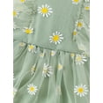 thumbnail image 6 of Bagilaanoe Newborn Baby Girl Rompers Dress Daisy Print Ruffle Sleeve Bodysuit + Headband 3M 6M 9M 12M Infant Summer A-Line Dress, 6 of 8