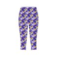 thumbnail image 5 of TaTaai Womens High Waist Summer Artistic Print Slim Fit Capris Soft Elastic Yoga Cropped Trousers For Casual, 5 of 6