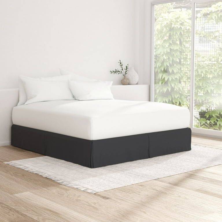 Black pleated bed clearance skirt