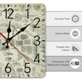 thumbnail image 2 of Fossil Chart Wall Clock Silent Non-Ticking For Home Office Decor, Decorative Clock Art, 2 of 7