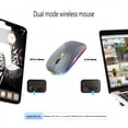 thumbnail image 4 of BAKIBO Wireless Mouse, LED Rechargeable Laptop Mouse, Portable Office Computer Mice use(BT5.2 and USB 2.4G) Dual Mode Connection, Silent, Slim, for Apple Laptop/ipad Tablet/Mac/PC, 4 of 6