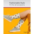 thumbnail image 5 of MeMoi Cherries Bamboo Blend Crew Socks - Womens - Female, 9-11, Marshmallow, 5 of 8