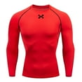 thumbnail image 4 of Sports Top Quick Dry Men's Compression Shirt Long Sleeve Second Skin Gym Workout Short Fitness Running T-Shirt Men Wear, 4 of 6