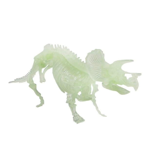 PVCS Noctilucent Dinosaur Human Skeleton Model Assembly Skull Toy Bones Decor