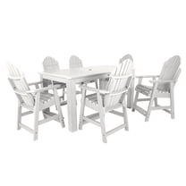 Highwood 7-pc Hamilton Dining Set - 42" x 72" Rectangle Table, Counter Height, Outdoor, Eco-friendly, Synthetic Wood