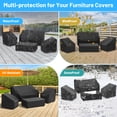 thumbnail image 4 of Patio Furniture Covers, 4 Piece Outdoor Furniture Covers Waterproof, 420D Heavy Duty Tear-Resistant, with Windproof Buckle Strap and Adjustable Drawstring, 4 of 7