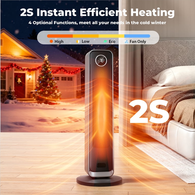 Patbrela 25-Inch Tower Space Heater, 1500W with Remote photo 5