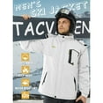 thumbnail image 7 of TACVASEN Men's Winter Ski Jackets Waterproof Fleece Mountain Jacket Windproof Warm Coat with Hooded Snowboard Insulated Jacket Parka Raincoat with Multi-Pockets White Size XS, 7 of 7
