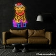 thumbnail image 3 of Glowneon BullDog Christmas Neon Sign, Bulldog With Santa Hat LED Sign, Bulldog Lover Gift, 3 of 5