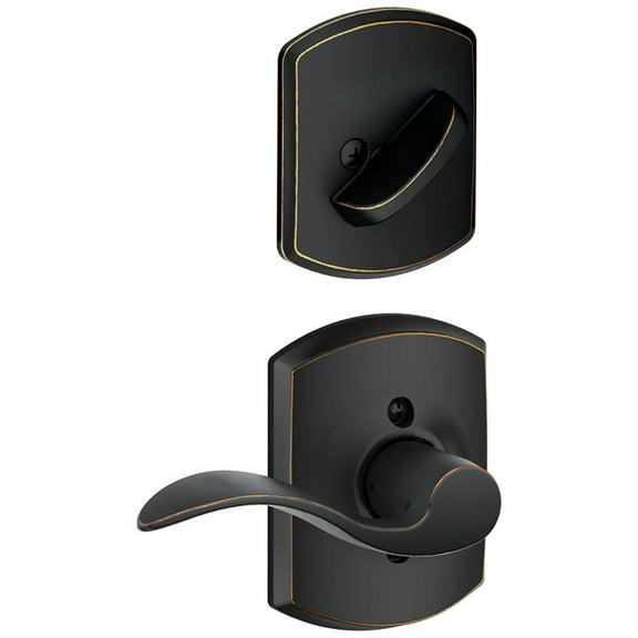 Schlage F59-Acc-Grw-Rh Accent Right Handed Single Cylinder Interior Pack - Bronze