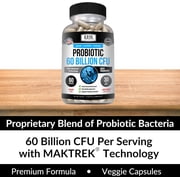 Kaya Naturals Probiotic 60 Billion CFU | Probiotics for Women, Probiotics for Men and Adults, Natural | Gut Health & Immune Support Supplement | Provides Digestive Support - 60 Vegetable Capsules