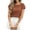 Brown, variant on Stichou Women's Sweater Vest Spring Summer Cap Sleeve Crew Neck Casual Loose Knit Business Tops Western Vacation Outfits Brown S